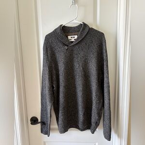 Joseph Abboud Men’s XXL Gray Shawl Collar Wool Blend Button Neck Sweater